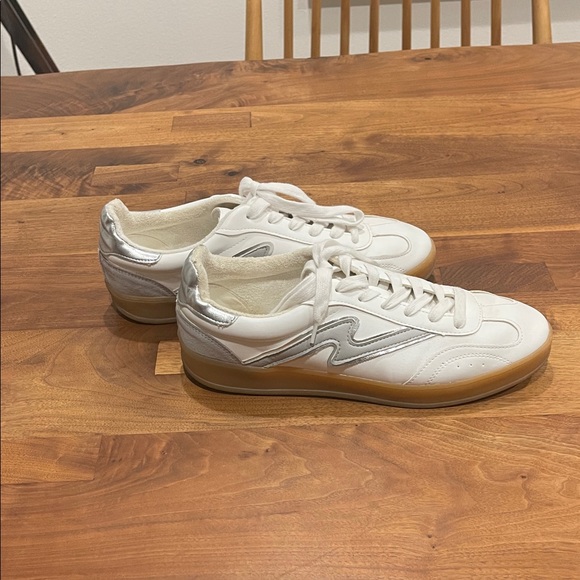 Madden Girl Shoes - Madden White and Silver Sneakers